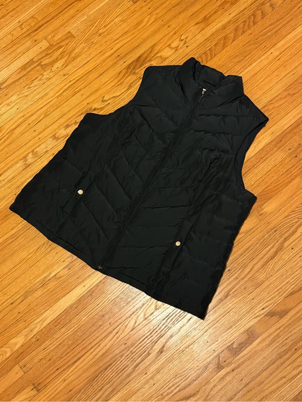 Charter Club Black Quilted Packable Puffer Vest Plus Size 2X